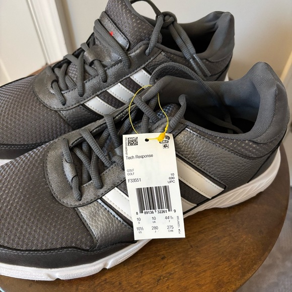 Adidas Tech Response 4.0 Golf Shoes - Men's Iron/Silver/White NEW 10.5 Athletic - Picture 7 of 7